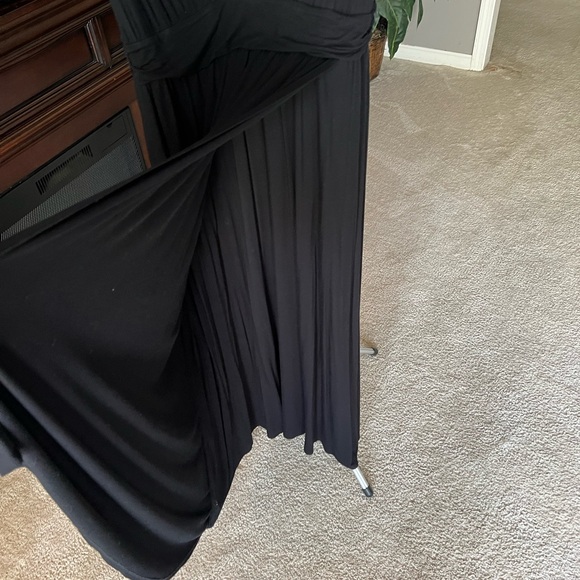 SOMA. Black cap sleeve maxi dress. Pockets! XL - Picture 6 of 7